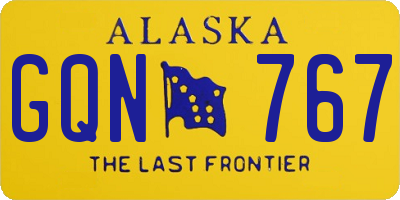AK license plate GQN767