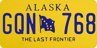 AK license plate GQN768