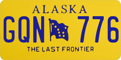 AK license plate GQN776
