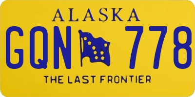 AK license plate GQN778