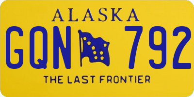 AK license plate GQN792
