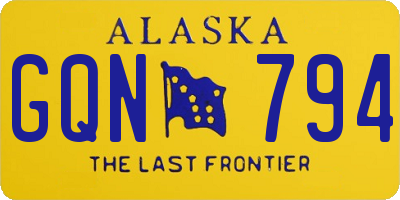 AK license plate GQN794