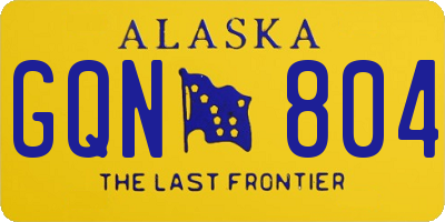 AK license plate GQN804