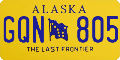 AK license plate GQN805