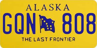 AK license plate GQN808