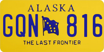 AK license plate GQN816