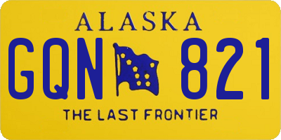 AK license plate GQN821