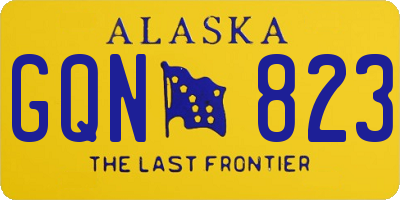 AK license plate GQN823