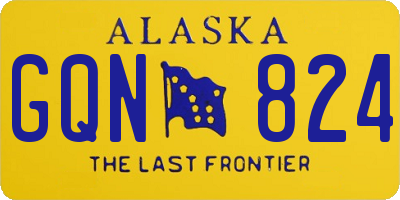 AK license plate GQN824