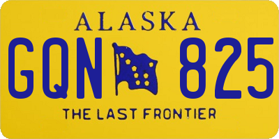 AK license plate GQN825