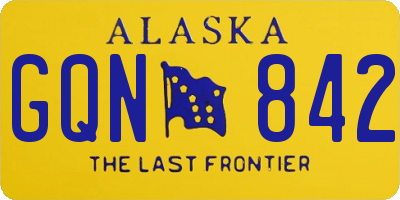 AK license plate GQN842