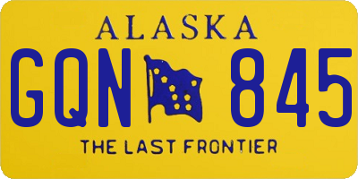 AK license plate GQN845