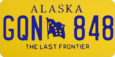 AK license plate GQN848