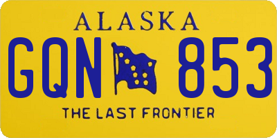 AK license plate GQN853