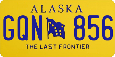 AK license plate GQN856