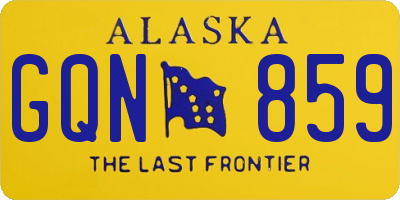 AK license plate GQN859