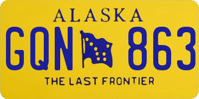 AK license plate GQN863