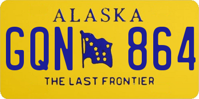 AK license plate GQN864