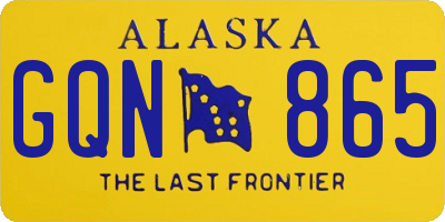 AK license plate GQN865