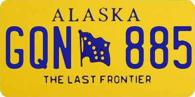 AK license plate GQN885