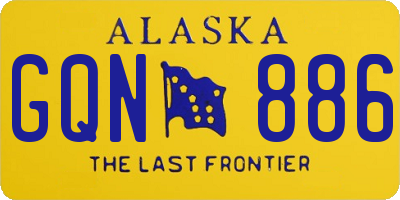 AK license plate GQN886