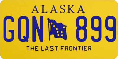 AK license plate GQN899