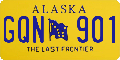 AK license plate GQN901