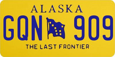 AK license plate GQN909