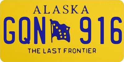 AK license plate GQN916