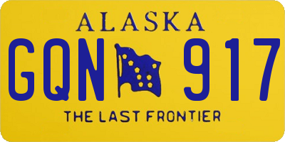 AK license plate GQN917