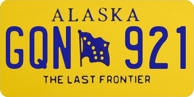 AK license plate GQN921