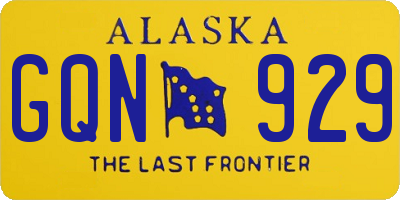 AK license plate GQN929