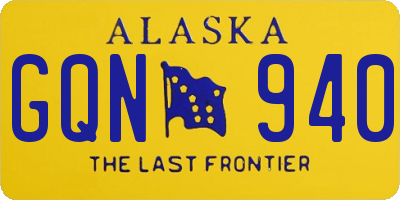 AK license plate GQN940