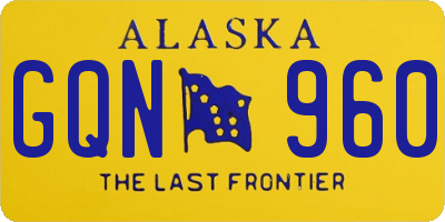 AK license plate GQN960