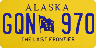 AK license plate GQN970