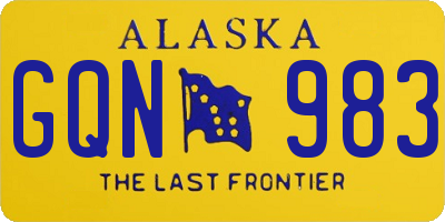 AK license plate GQN983