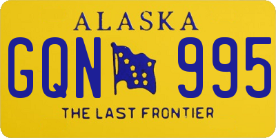 AK license plate GQN995
