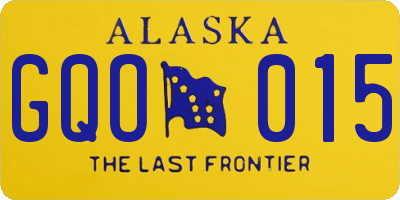 AK license plate GQO015