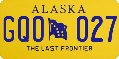 AK license plate GQO027