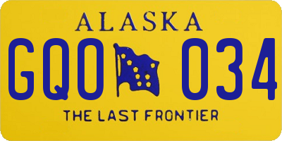 AK license plate GQO034