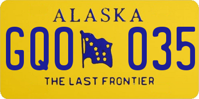 AK license plate GQO035