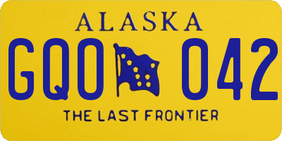 AK license plate GQO042