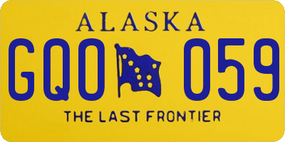 AK license plate GQO059