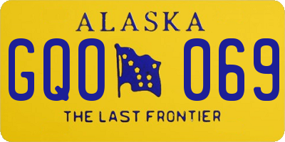 AK license plate GQO069