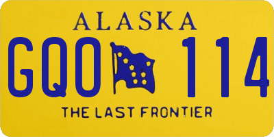 AK license plate GQO114
