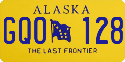 AK license plate GQO128