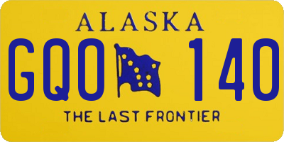 AK license plate GQO140