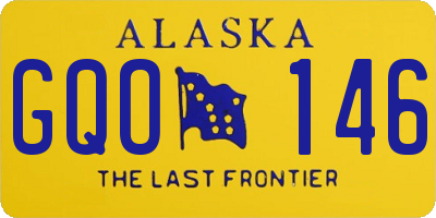 AK license plate GQO146
