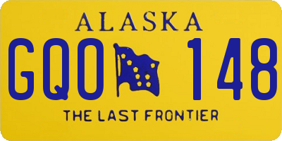 AK license plate GQO148