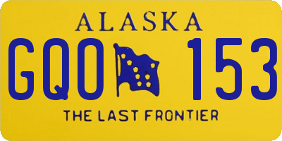 AK license plate GQO153